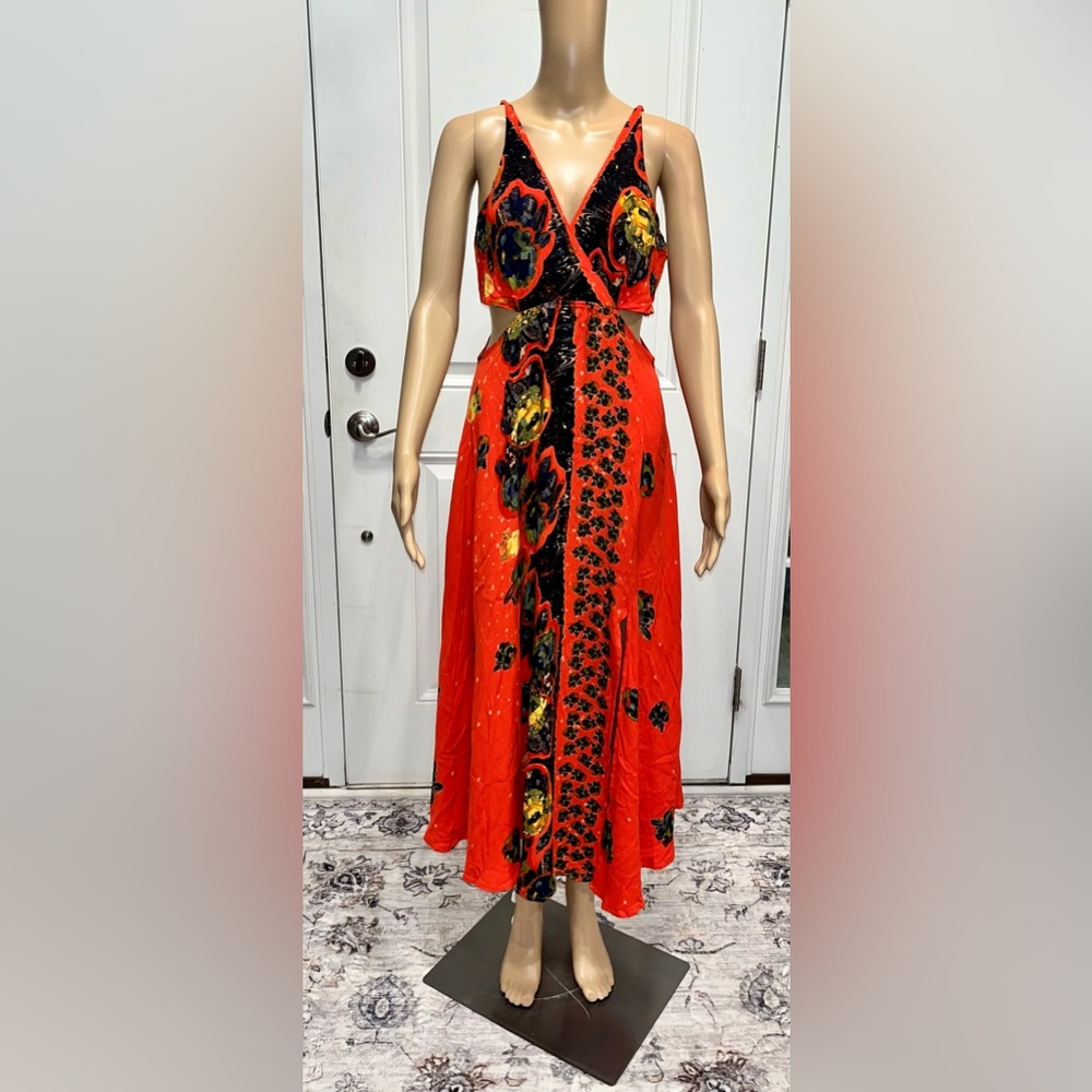 Freepeople Maxi Dress with Cut Out Sides and Slit on Side Tags Never Worn